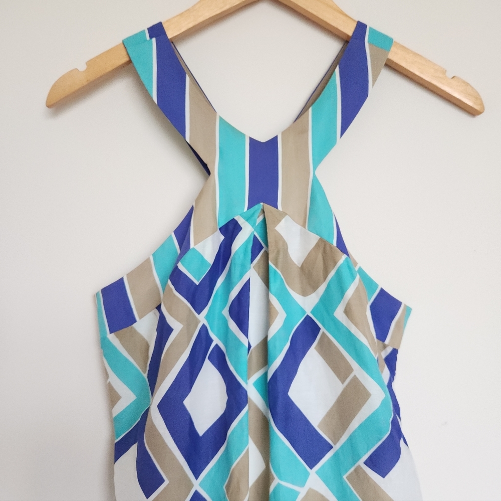 🔥SOLD🔥 Trina Turk Silk Cotton Halter Top - Picture 3 of 9